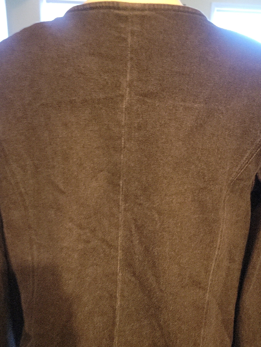 Womens Black Textured Zip-Front Jacket - Picture 5 of 7